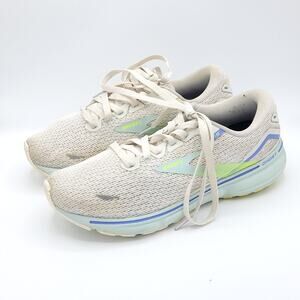Brooks Ghost 15 Athletic Running Walking white blue 1203801B130 women's size 11